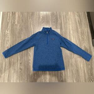 Patagonia Boy’s Blue Better Sweater 1/4 zip Fleece Jacket | Size XL/14